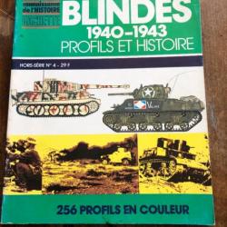 Blindés 1940 - 1943 profils et histoire, 256 profils - Hachette 1980