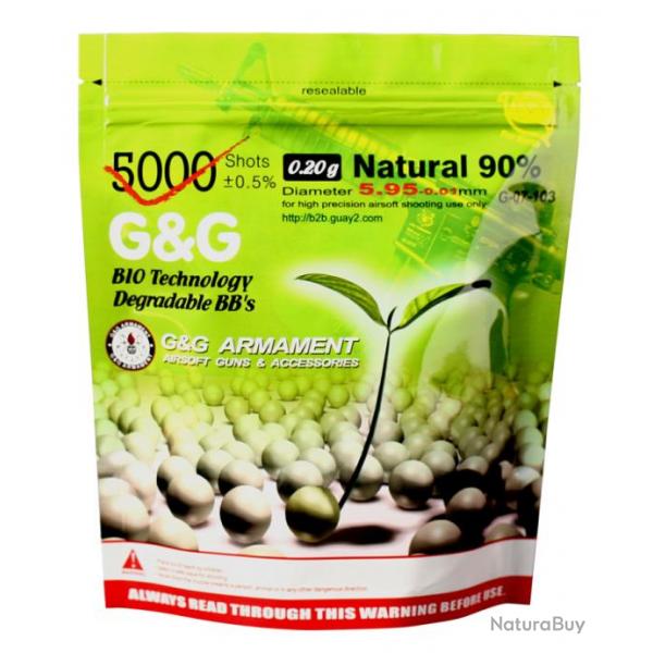 G&G BILLES BIO 0.20G BLANCHES EN SACHET DE 1KG