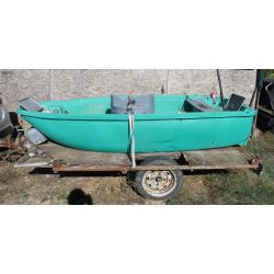 Vend Barque pêche « FUN YAK 280 »  + Remorque plateau + Moteur Elec