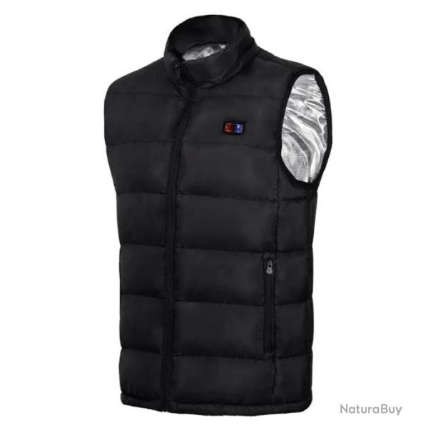 GILET CHAUFFANT noir ou bleu (au choix) sans manche 9 Zones Chauffantes  USB.....