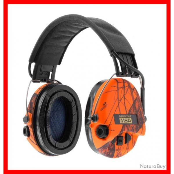 CASQUE AUDIO AMPLIFIE MSA SUPREME PRO X CAMO ORANGE