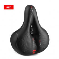 Selle Creuse Respirante de Vélo de Route et VTT pour Homme  Femme  Ergonomique Confortable Rouge