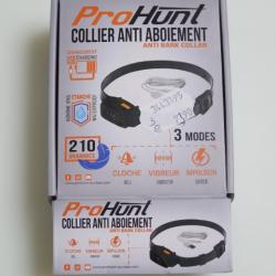 Collier anti Aboiement ProHunt rechargement USB 3 modes