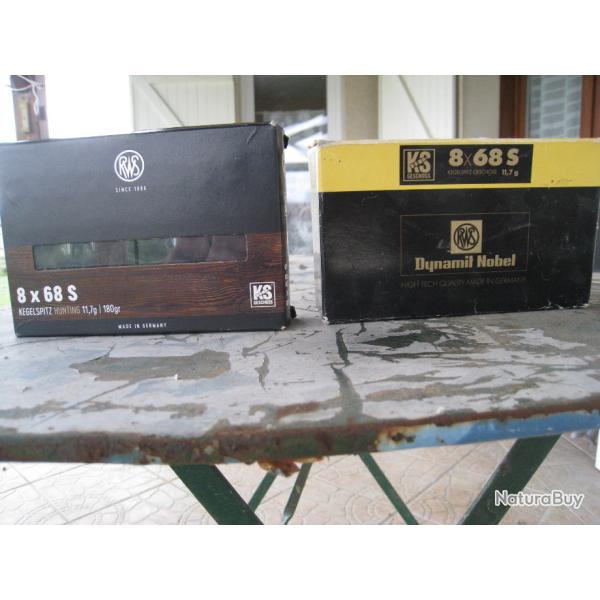 30 munitions RWS cal 8x68S 11.8g  180gr