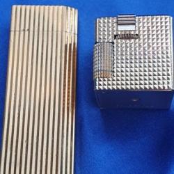 Briquet Must de Cartier plaque orÉtat neuf pour son âge, années 60/70 avec un atypique petit cube PL