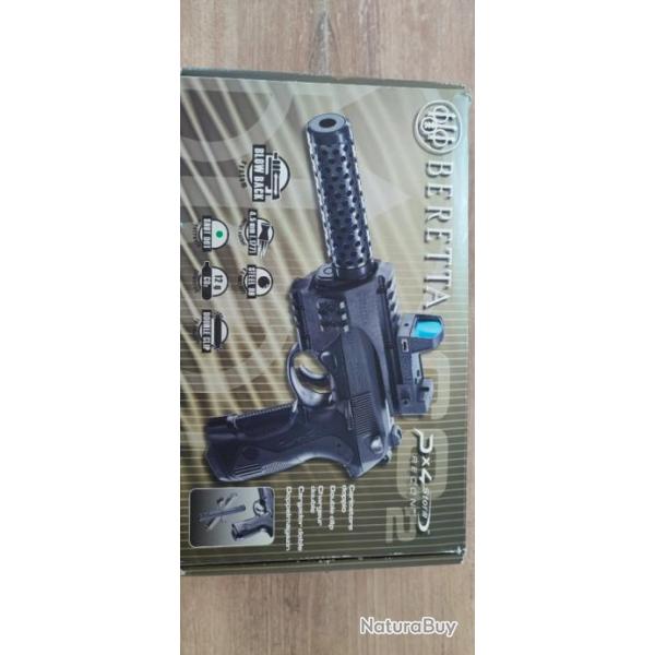 Pistolet beretta p*4 storm recon blow black system CO2  calibre 4,5mm plomb et billes 4,5 mm