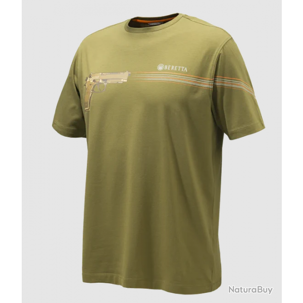 Vente Flash ! T shirt Beretta 92 Beige