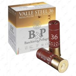 Cartouche B P Valle Steel 36 HV Magnum Cal. 12 36 g Acier