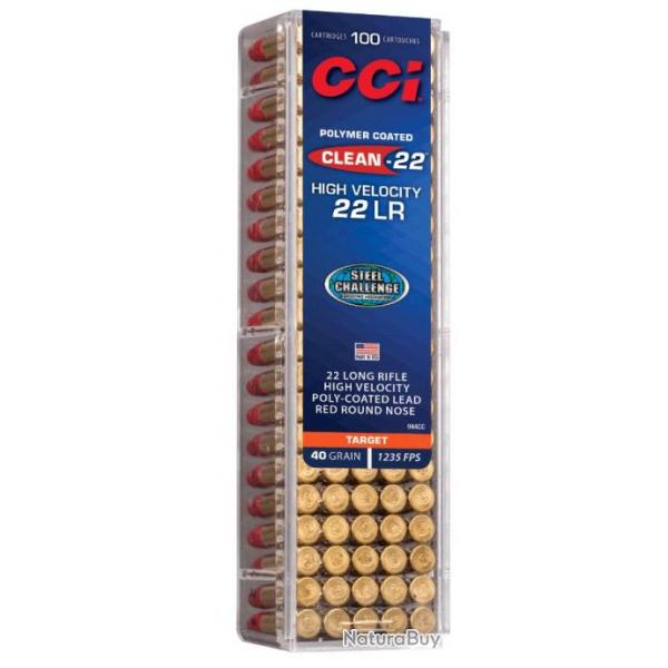 Munitions CCI cal.22lr clean-22 high velocity 40gr par 100