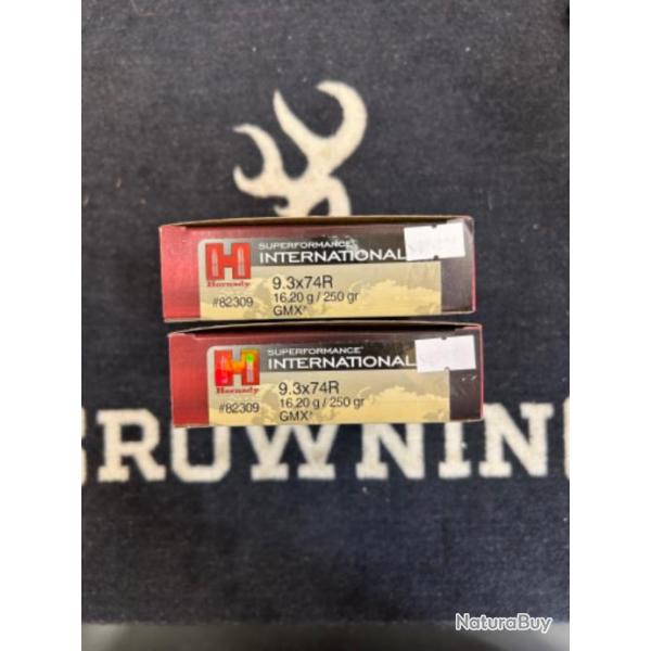 Munitions HORNADY 9,3x74R GMX 250Gr x40