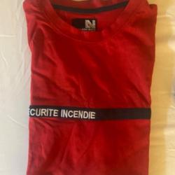 TEE SHIRT sécurité incendie. Taille M