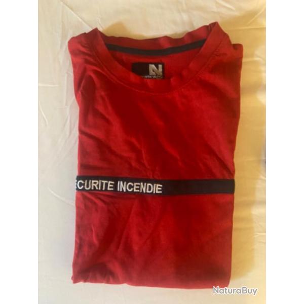 TEE SHIRT scurit incendie. Taille M