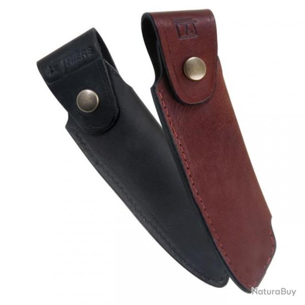 Etui pour Thiers en cuir pleine fleur Marron