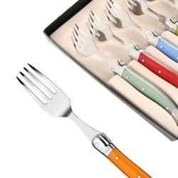 Coffret de 6 Fourchettes Laguiole coloris assortis
