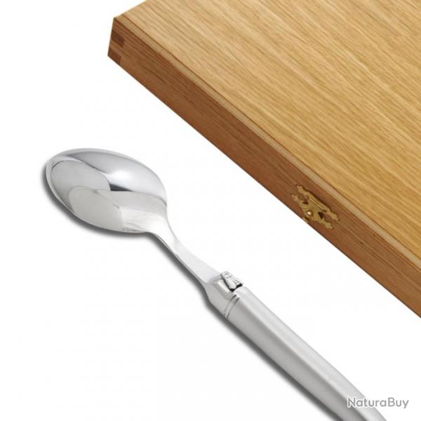 Coffret de 6 cuillres  soupe Laguiole Prestige Inox Finition Sable