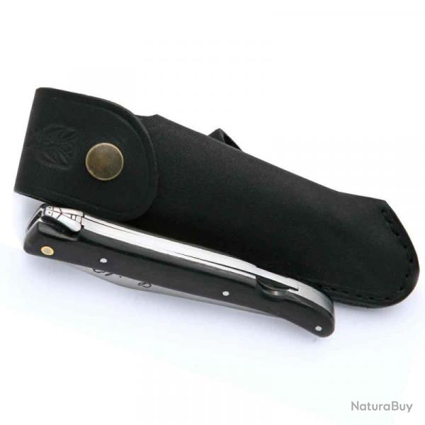 Couteau Laguiole  pompe en bne + tui cuir