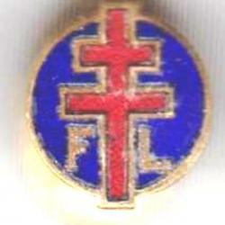 France Libre. 12 x 14 mm. émail grand feu. insigne de boutonnière à patin.