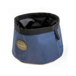 Gamelle portable Le Chameau pour chien - Bleu foncé