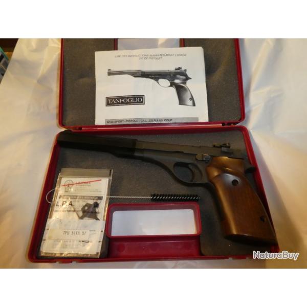 pistolet TANFOGLIO cal 22lr a 1 coup