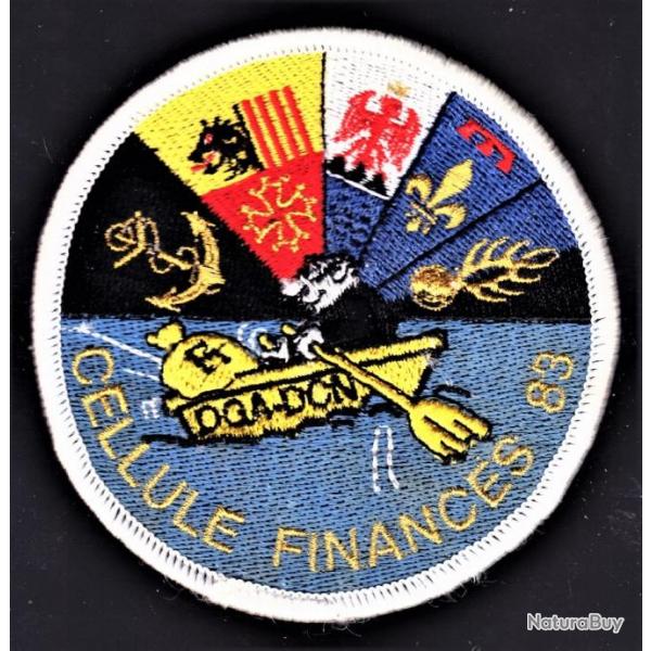 Gendarmerie. "Cellule Finances 83". Titre d'paule tissu brod.