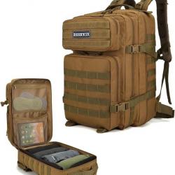 Sac à Dos Militaire Tactique Armée Molle 40L Pêche Chasse  Camping Randonnée Trekking Kaki