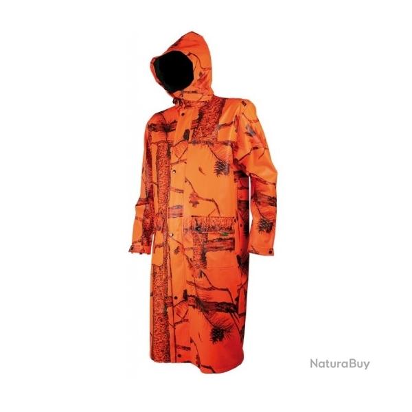 Manteau TREELAND long camouflage orange