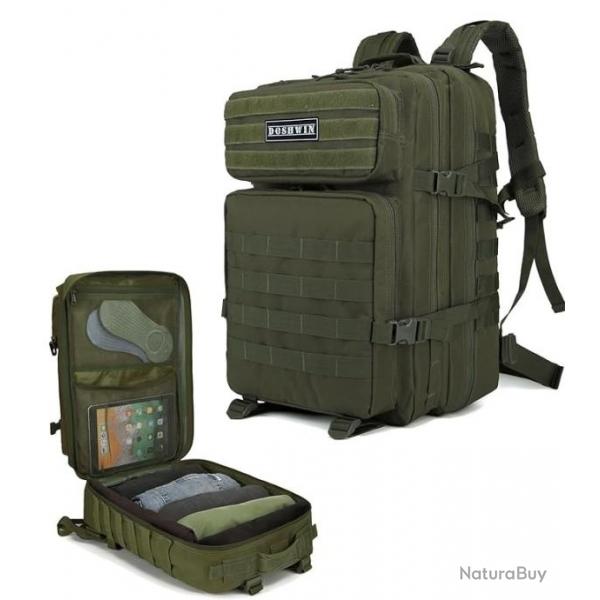 Sac  Dos Militaire Tactique Arme Molle 40L Pche Camping Chasse Randonne Trekking Vert Olive