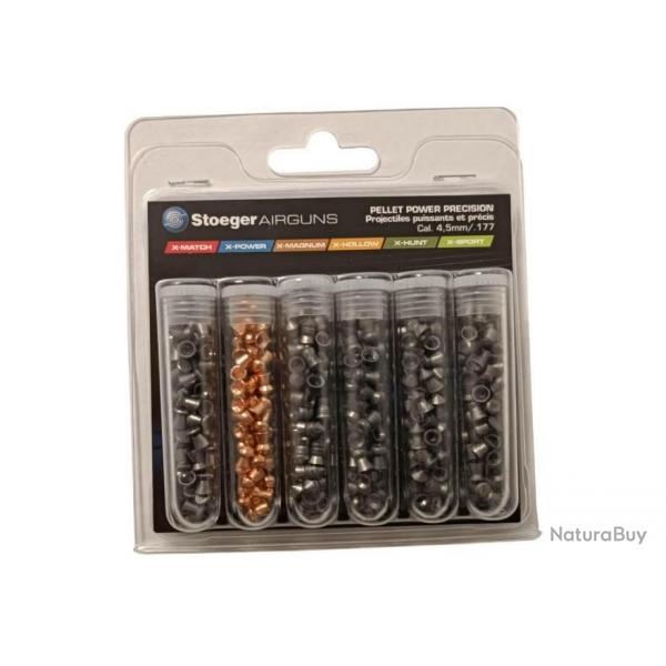 Pack Dcouverte Stoeger 6 Varites de Plombs 4.5mm - Braderie Automne