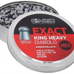 Plombs JSB Exact King Heavy 6. 35 mm par 300