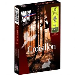 Déstockage ! - Cartouches Mary Arm Croisillon 26g BJ plomb n°9 - Cal. 20 x10 boites