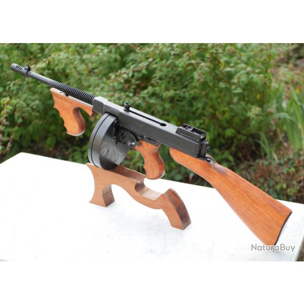 US ARMY gangster - Mitraillette THOMPSON M 1928 DENIX avec chargeur camembert - ref BR24THO001