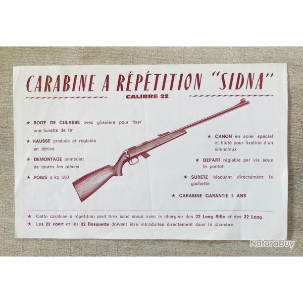 Flyer Carabine SIDNA Calibre 22 LR  Occasion