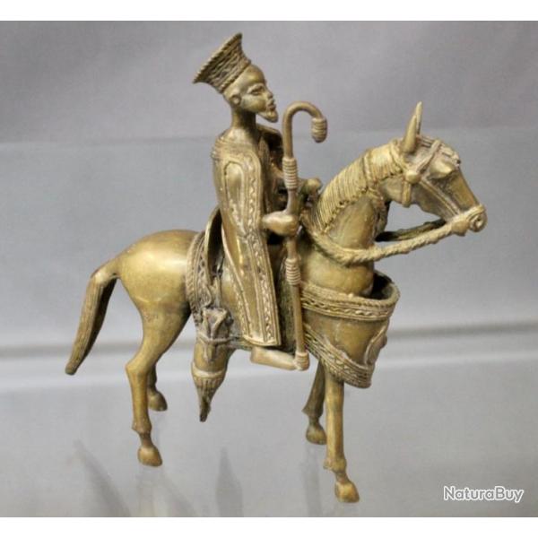 Bronze Mongol "dignitaire  Cheval"