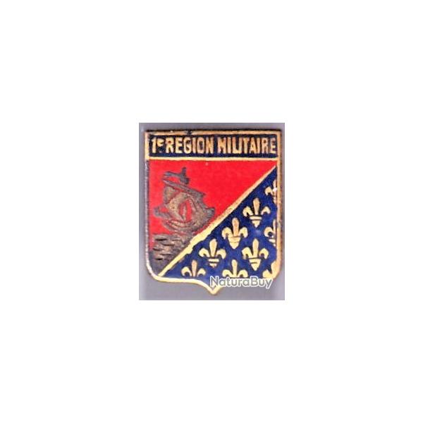 1 Rgion Militaire. Drago. Insigne de boutonnire,  vis, sans crou.