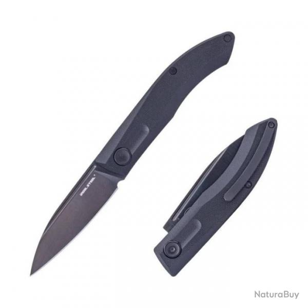 Couteau Real Steel Stella Lux Black Manche G10 Lame Acier K110 Black Slipjoint Clip RS7041Z1