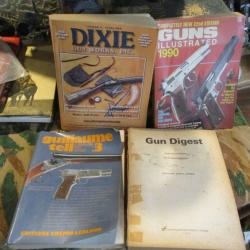 lot de 4 bouquin sur les armes us vintage