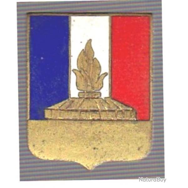 Comit de la Flamme (du Soldat Inconnu). T2. Sans sigle, rectangulaire, tricolore. Insigne de bouton