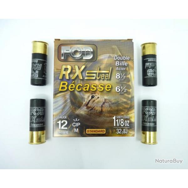 FOB RX STEEL/ACIER BECASSE - CAL 12/70 - DOUBLE BILLE N 8 1/2 et 6 1/2 - BOURRE JUPE