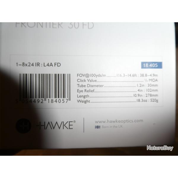 lunette HAWKE de battue  Frontier 1-8x24 L4A IR