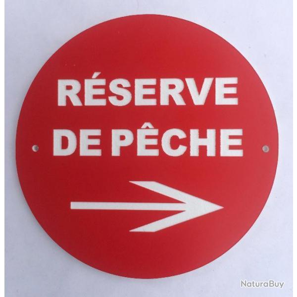 10 panneaux RSERVE DE PECHE 5 flche  droite et 5 flche   300 mm signaltique