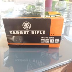 500  CARTOUCHES  22Lr     RWS   TARGET RIFLE