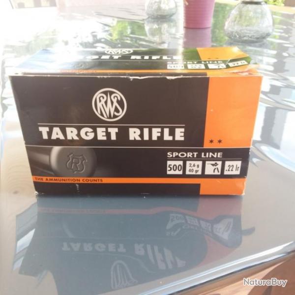 500  CARTOUCHES  22Lr     RWS   TARGET RIFLE