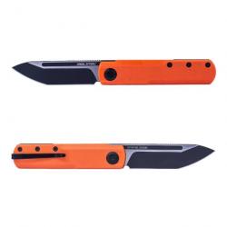 Couteau Real Steel G-Tanto  Orange Manche G10, Lame Tanto Black Acier Nitro-V Slipjoint RS7801OB