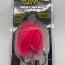 Real Worm Teaser Black Cat Pink 120g