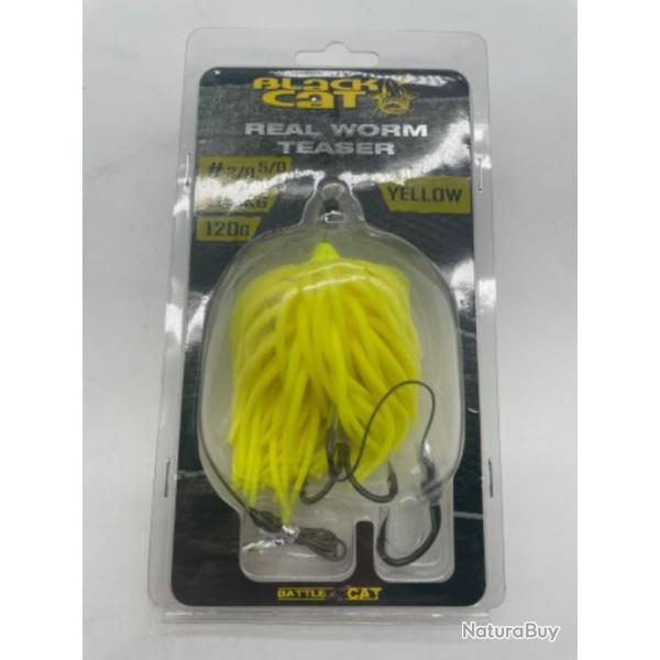 Real Worm Teaser Black Cat yellow 120g