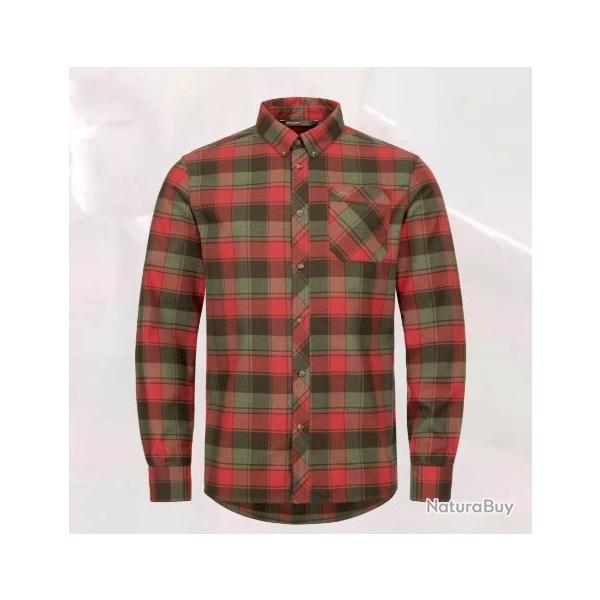 DB24 - CHEMISE BLASER THEODOR CARREAUX ROUGE/VERT