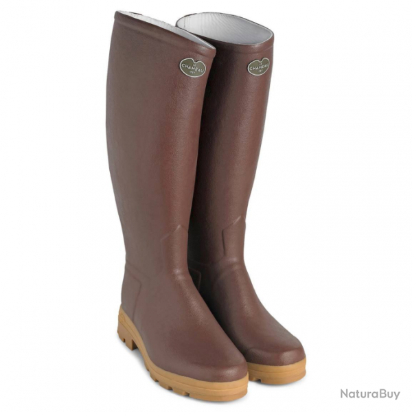 Bottes marron Le Chameau Saint Hubert Doubles cuir 38 cm