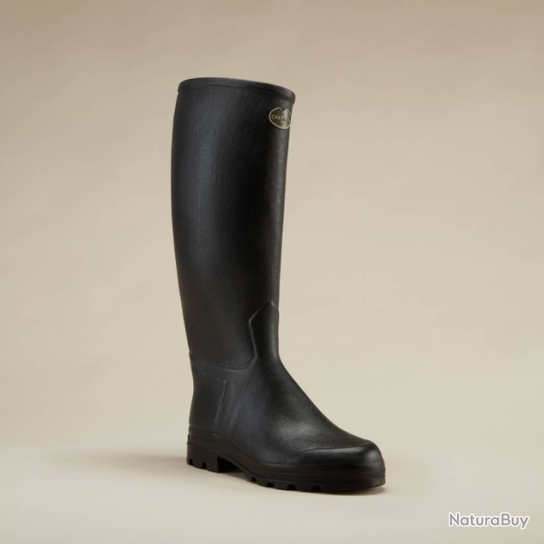 Bottes noir Le Chameau Saint Hubert Doubles cuir 38 cm