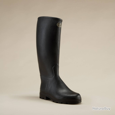 Bottes cavalières cuir camel bicolores - Bottes cavalières