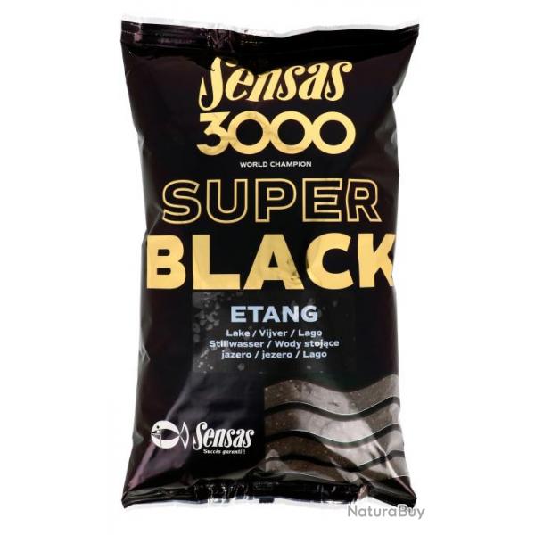 Amorce Sensas 3000 Super Black Etang 1Kg